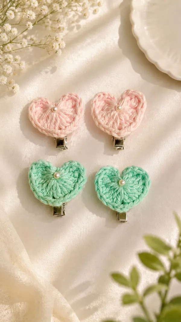 Mint_Green_Crochet_Yarn_Hair_Clips_For_Girls,_Hair_Styling,_Daily_Wear_Pack_Of_6