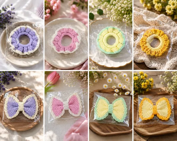 Multicolour_Crochet_Yarn_Hair_Scrunchies_And_Bows_For_Women,_Hair_Styling,_Daily_Wear_Pack_Of_1