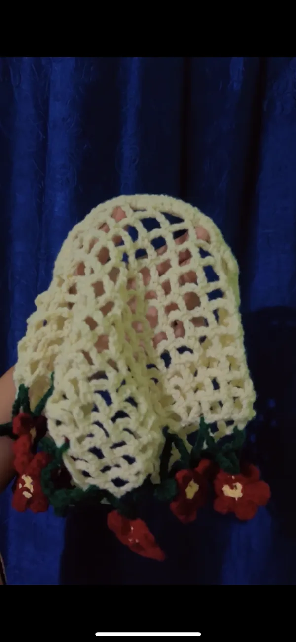 Cream_Crochet_Yarn_Hair_Bandana_For_Women,_Hair_Styling,_Daily_Wear