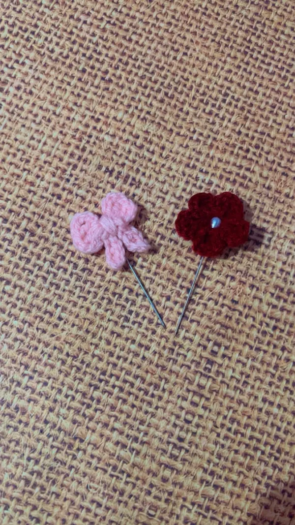 Pink_And_Maroon_Crochet_Yarn_Hijab_Pins_For_Women,_Traditional_Wear,_Hijab_Styling_Pack_Of_4