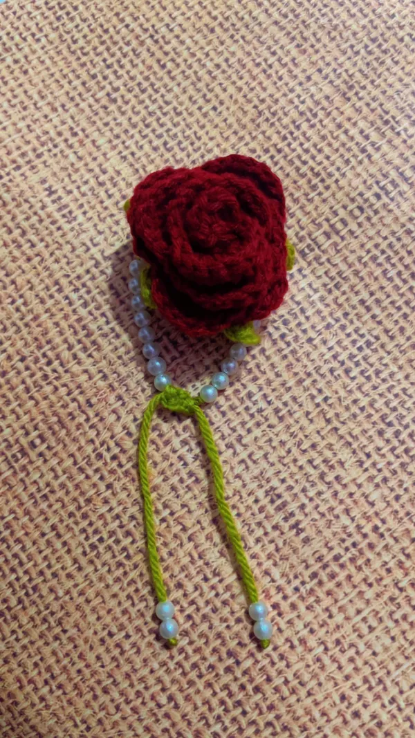 Red_Crochet_Yarn_Bracelet_For_Daily_Use,_Travel,_Airpods_Protection_Pack_Of_2