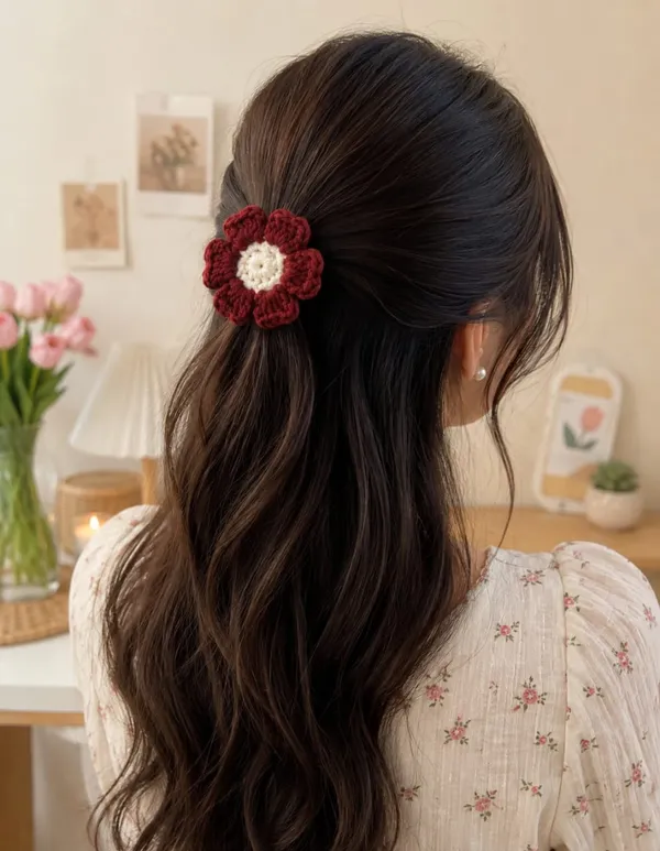 Multicolour_Crochet_Yarn_Hair_Clip_For_Women,_Hair_Styling,_Daily_Wear_Pack_Of_15