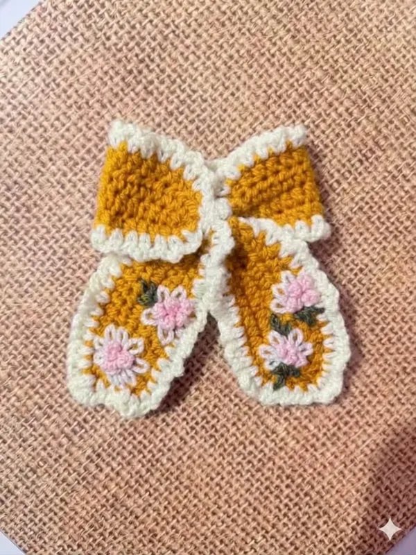 Mustard_And_White_Crochet_Yarn_Baby_Booties_For_Babies,_Daily_Wear,_Winter_Wear