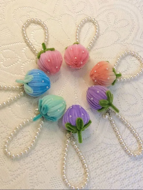 Multicolour_Crochet_Yarn_Hair_Charm_For_Gifting,_Decorative_Use,_Accessories_Pack_Of_7