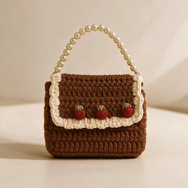Multicolour_Crochet_Yarn_Handbag_For_Women,_Hair_Styling,_Daily_Wear