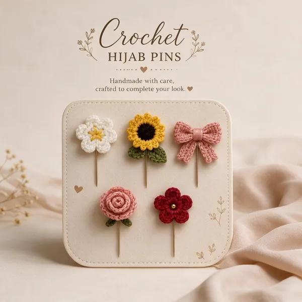 Multicolour_Crochet_Yarn_Hijab_Pins_Set_For_Girls,_Hair_Styling,_Daily_Wear_Pack_Of_5