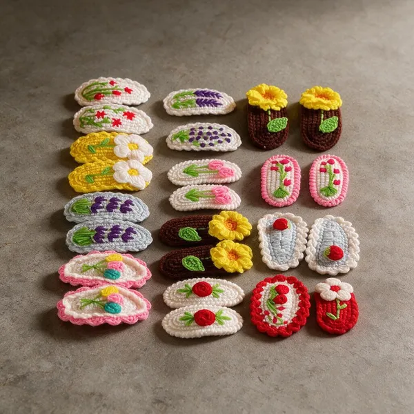 Multicolour_Crochet_Yarn_Hair_Clips_For_Women,_Hair_Styling,_Daily_Wear_Pack_Of_6