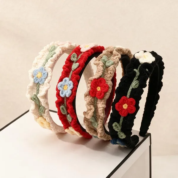 Multicolour_Crochet_Yarn_Headband_For_Girls,_Daily_Wear,_Fashion_Pack_Of_2