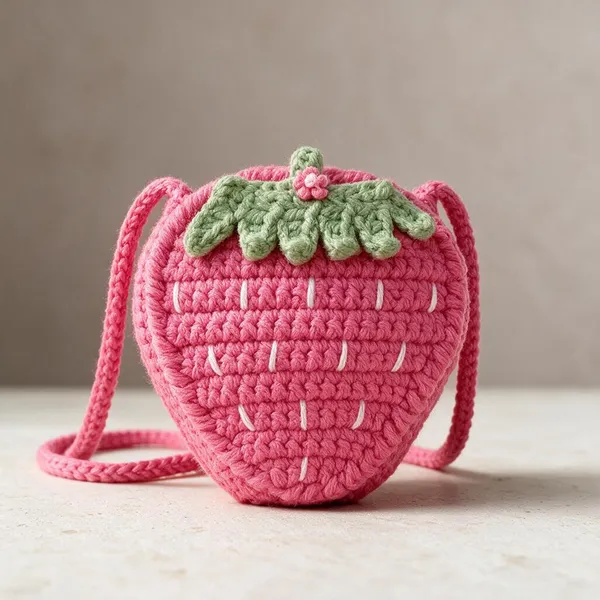 Pink_Crochet_Yarn_Crossbody_Bag_For_Girls,_Daily_Wear,_Fashion