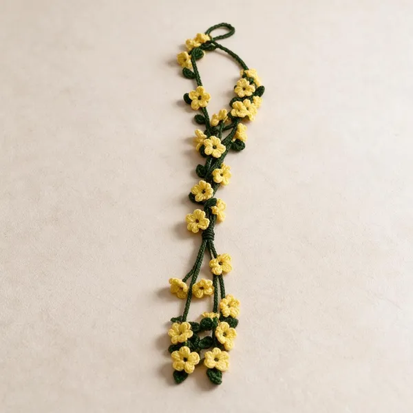 Yellow_Crochet_Yarn_Hair_Accessory_For_Women,_Hair_Styling,_Daily_Wear