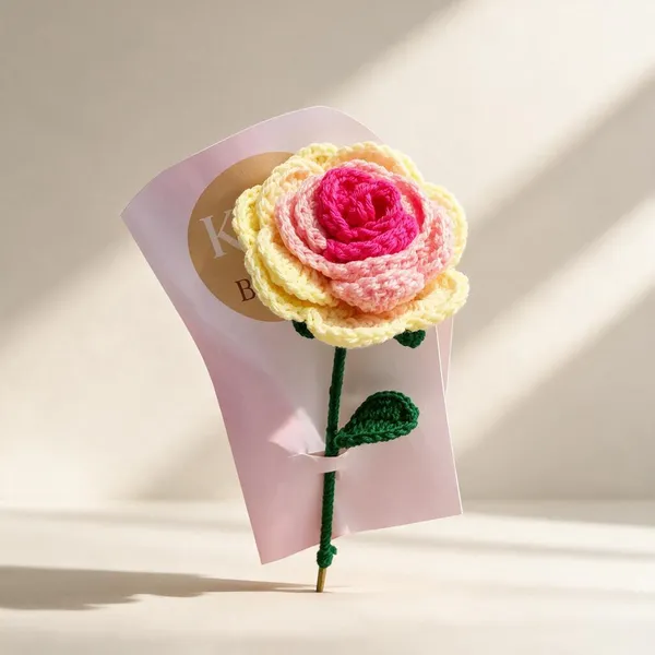 Multicolour_Crochet_Yarn_Decorative_Flower_For_Home_Decor,_Gifting,_Decorative_Use_Pack_Of_2