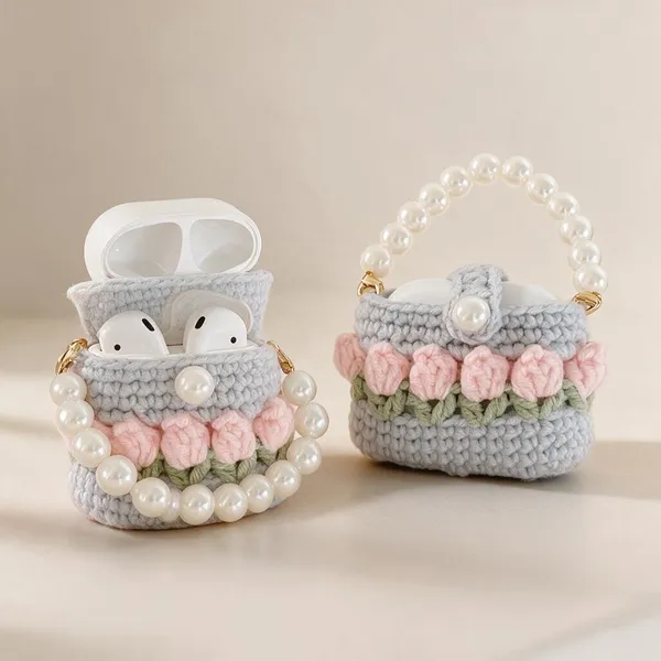 Multicolour_Crochet_Yarn_Mini_Handbag_For_Travel,_Daily_Use,_Airpods_Protection