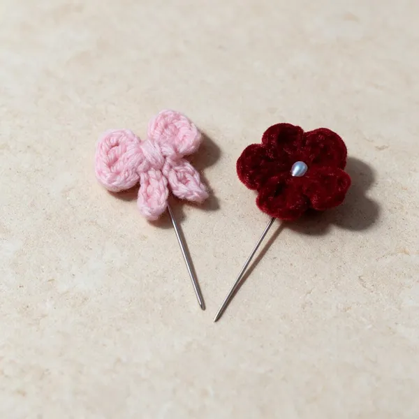 Pink_And_Maroon_Crochet_Yarn_Hijab_Pins_For_Women,_Traditional_Wear,_Hijab_Styling_Pack_Of_4
