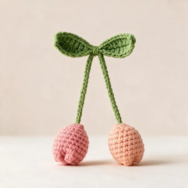 Pink_And_Green_Crochet_Yarn_Hair_Accessory_For_Women,_Hair_Styling,_Daily_Wear