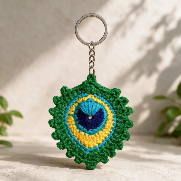Green_Crochet_Yarn_Keychain_For_All_Ages,_Gifting,_Bag_Accessories_Pack_Of_2