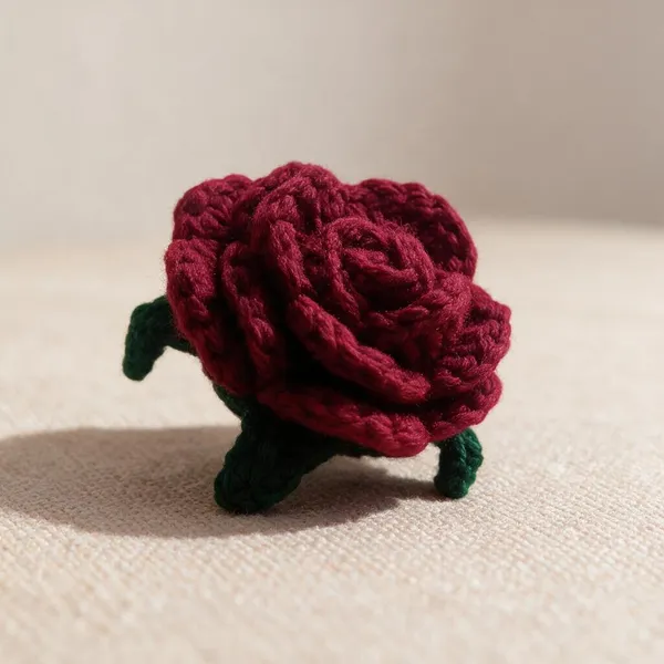 Red_Crochet_Yarn_Decorative_Flower_For_Home_Decor,_Gifting,_Decorative_Use_Pack_Of_2