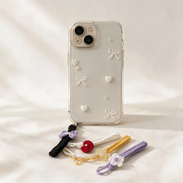 Multicolour_Crochet_Yarn_Phone_Charm_Strap_For_Gifting,_Decorative_Use,_Accessories_Pack_Of_2