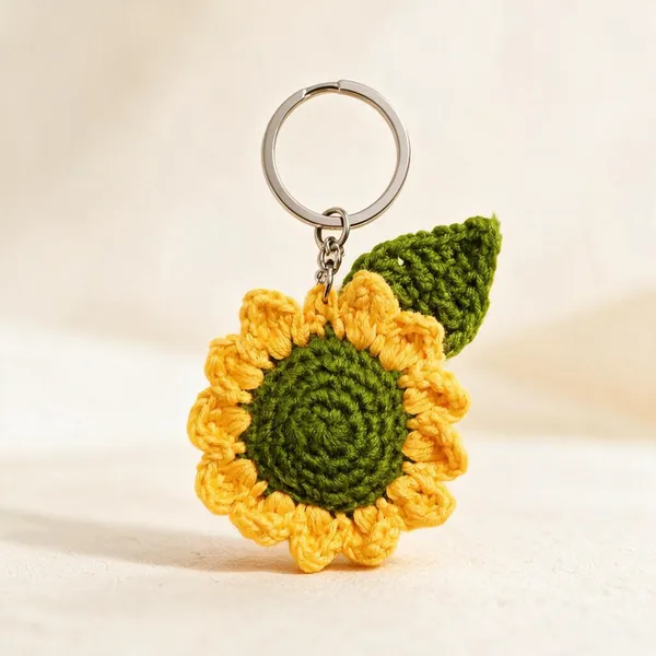Yellow_Green_Crochet_Yarn_Keychain_For_All_Ages,_Gifting,_Bag_Accessories_Pack_Of_2
