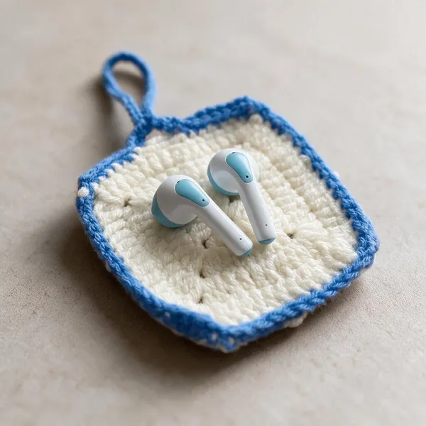 Blue_And_White_Crochet_Yarn_Earbud_Pouch_For_Women,_Hair_Styling,_Daily_Wear_Pack_Of_2