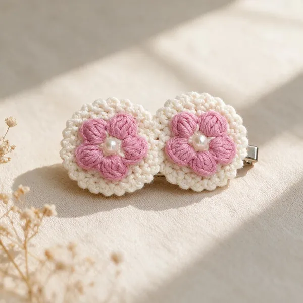 Multicolour_Crochet_Yarn_Hair_Clips_For_Women,_Hair_Styling,_Daily_Wear_Pack_Of_4