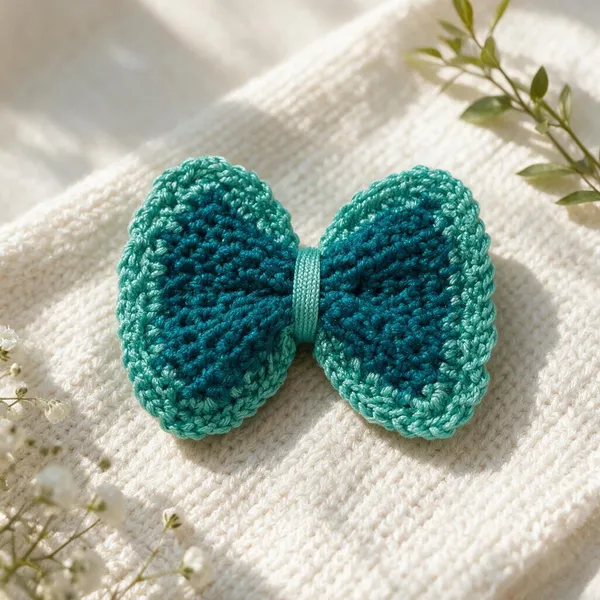 Teal_Crochet_Yarn_Hair_Accessories_For_Women,_Hair_Styling,_Daily_Wear