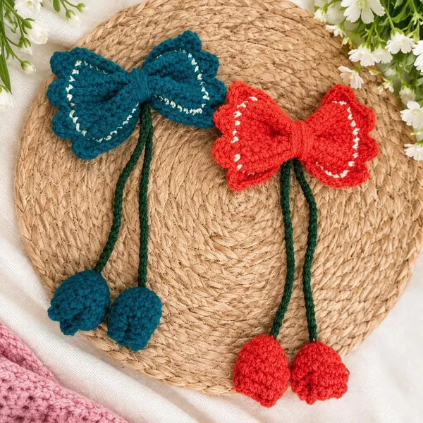 Multicolour_Crochet_Yarn_Hair_Accessories_For_Women,_Daily_Wear,_Shopping_Pack_Of_2