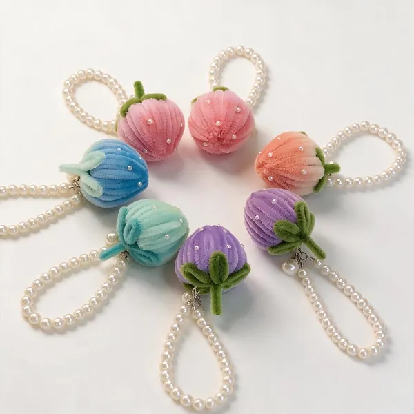 Multicolour_Crochet_Yarn_Hair_Charm_For_Gifting,_Decorative_Use,_Accessories_Pack_Of_7