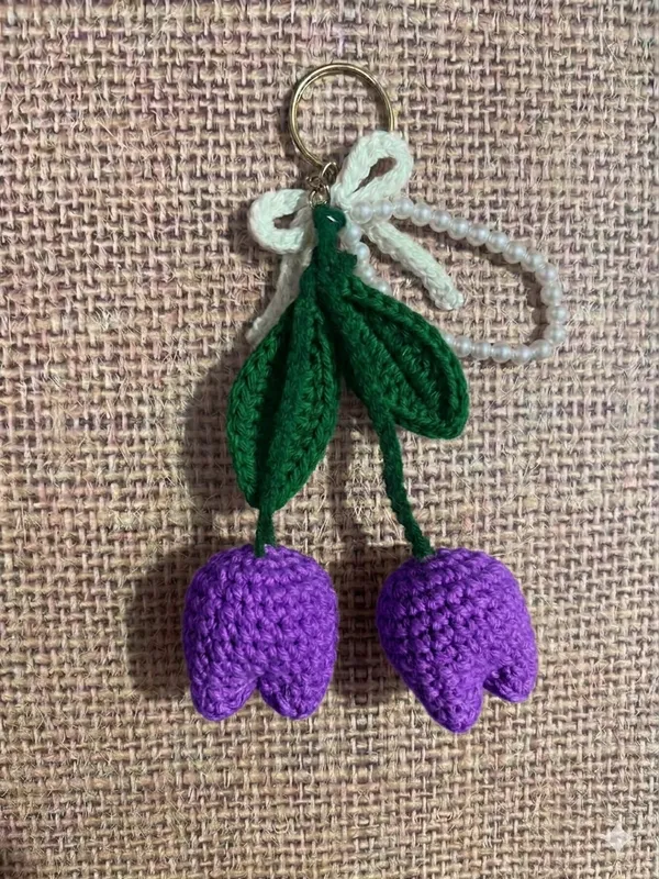 Purple_And_Green_And_White_Crochet_Yarn_Keychain_For_Girls,_Traditional_Wear,_Hijab_Styling