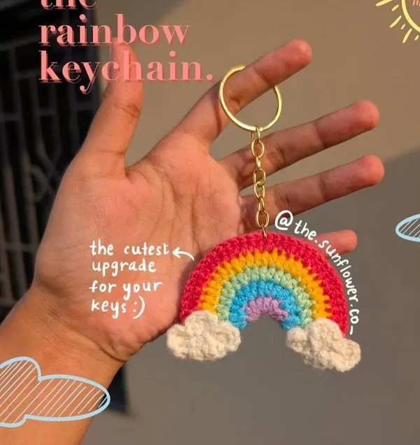 Multicolour_Crochet_Yarn_Keychain_For_Home_Decor,_Gifting,_Decorative_Use_Pack_Of_2