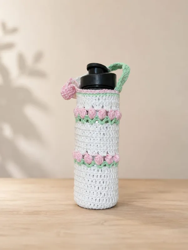 Multicolour_Crochet_Yarn_Water_Bottle_Sleeve_For_All_Ages,_Gifting,_Bag_Accessories