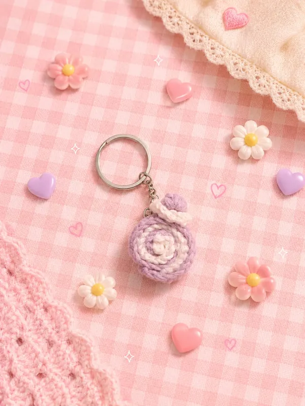 Multicolour_Crochet_Yarn_Keychain_For_Women,_Men,_Gifting_Pack_Of_6