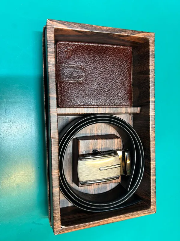 Brown_&_Black_Leather_Wallet_&_Belt_Gift_Set_For_Men