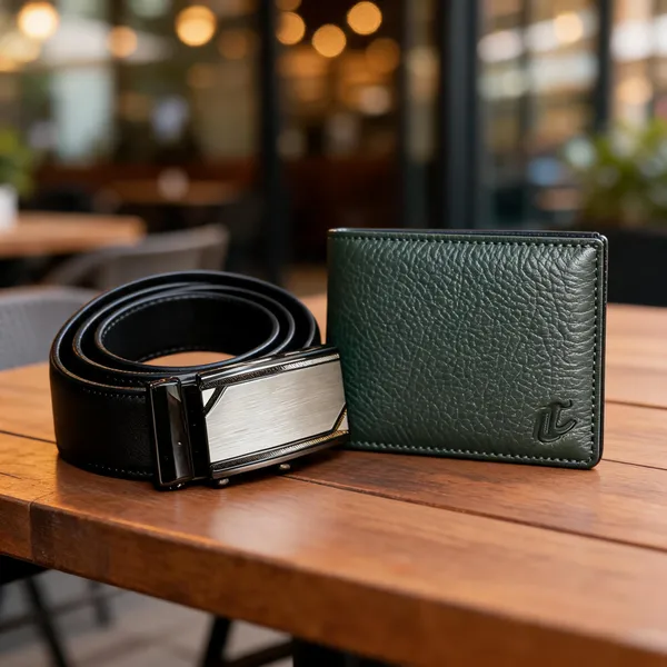 Black_Belt_&_Green_Leather_Wallet_Gift_Set_For_Men