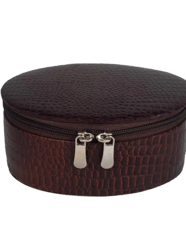 Leather_Textured_Round_Jewellery_Organizer_Box