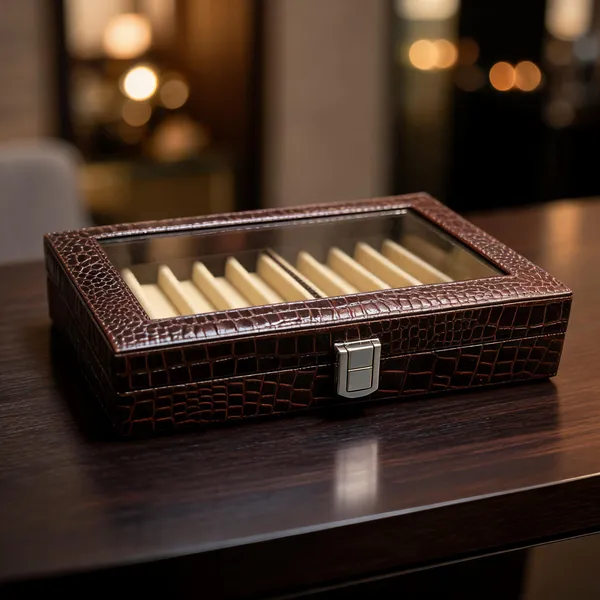Leather_Crocodile_Pattern_Watch_Storage_Box