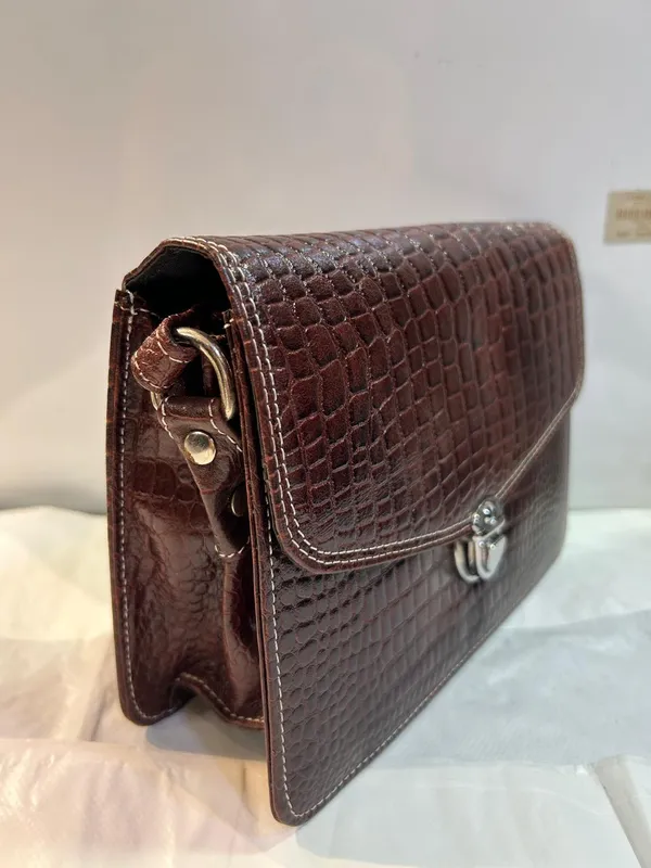 Brown_Textured_Structured_Flap_Handbag_for_Women