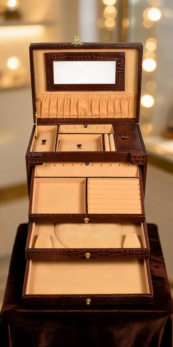 Brown_Leather_Textured_Multi-Tier_Jewellery_Organizer_Box