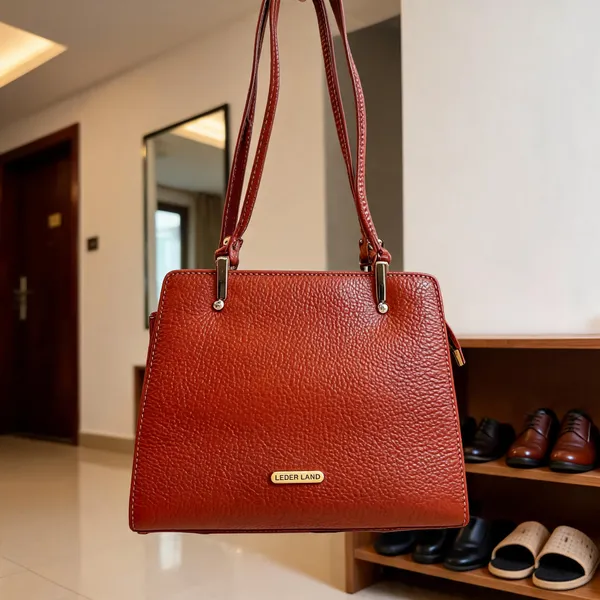 Brown_Leather_Structured_Shoulder_Bag_For_Women