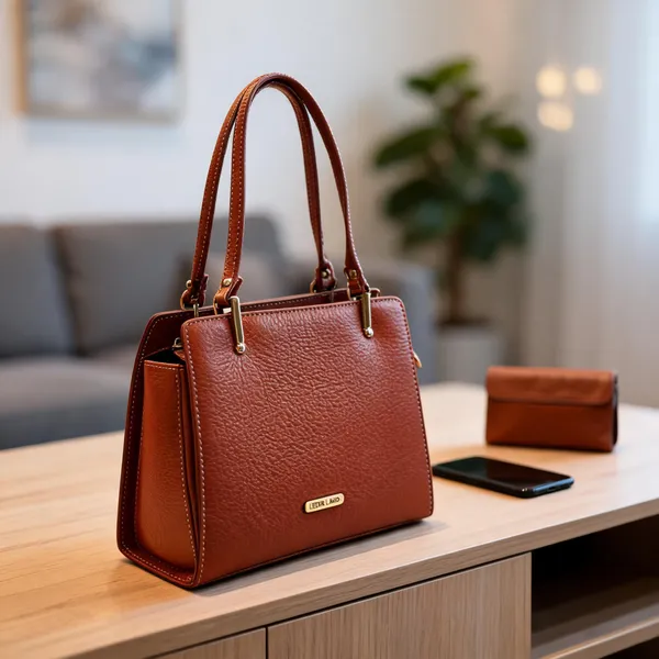 Brown_Leather_Structured_Shoulder_Bag_For_Women