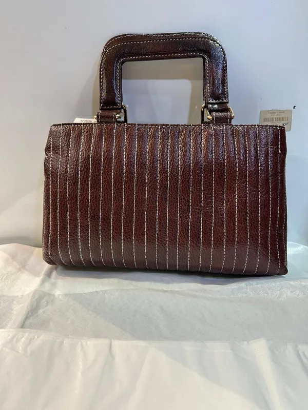 Brown_Leather_Textured_Structured_Handbag_For_Women