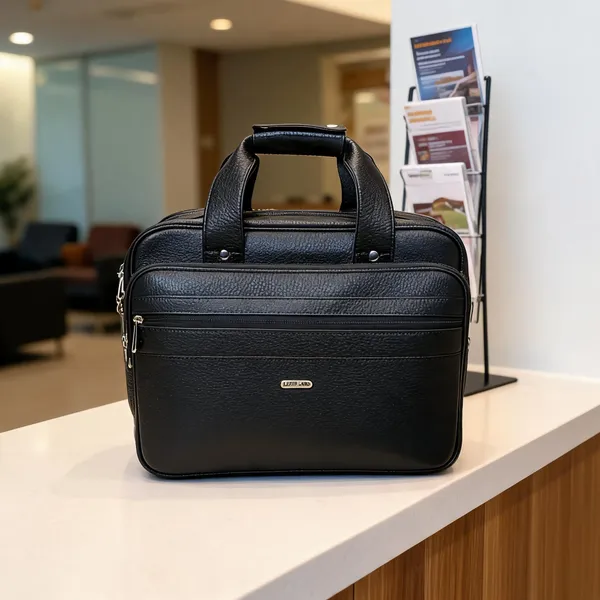 Black_Leather_Textured_Formal_Briefcase_For_Men