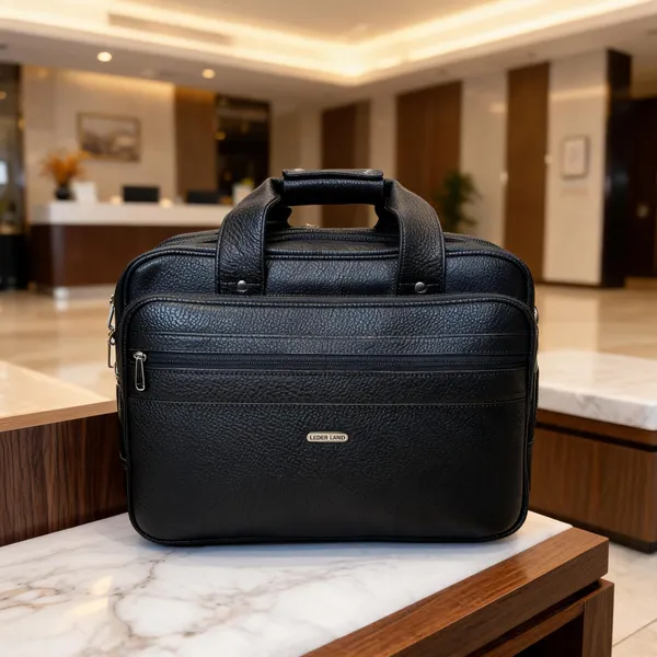 Black_Leather_Textured_Formal_Briefcase_For_Men