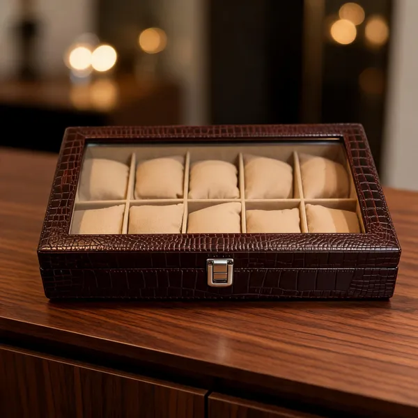 Brown_Leather_Textured_10_Slot_Watch_Organizer