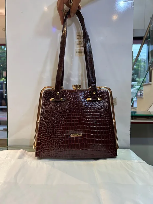 Brown_Crocodile_Embossed_Leather_Structured_Handbag_For_Women