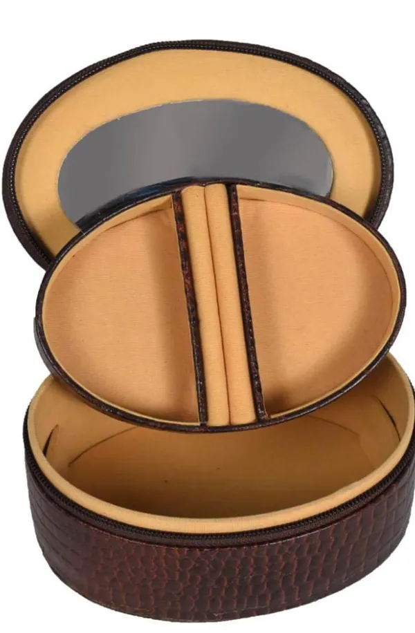 Leather_Textured_Round_Jewellery_Organizer_Box