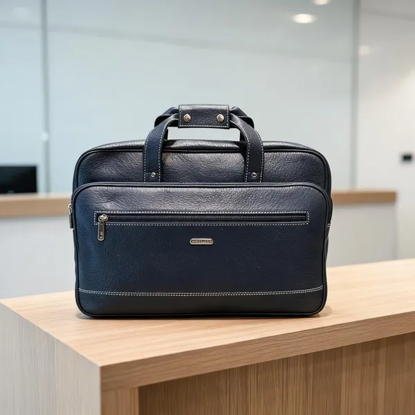 Navy_Textured_Leather_Briefcase_For_Professionals