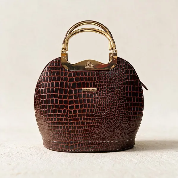 Burgundy_Textured_Structured_Handbag_For_Women