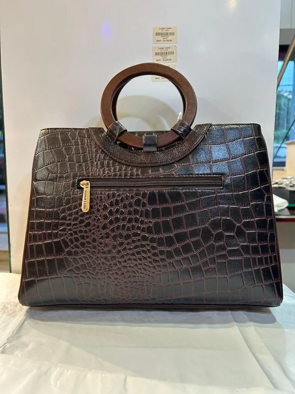 Brown_Genuine_Leather_Crocodile_Print_Handbag_For_Women
