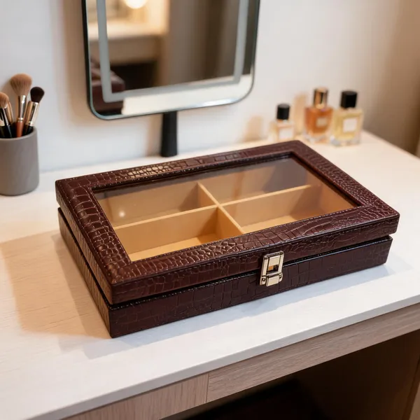 Crocodile_Pattern_Leather_Glass_Lid_Storage_Box