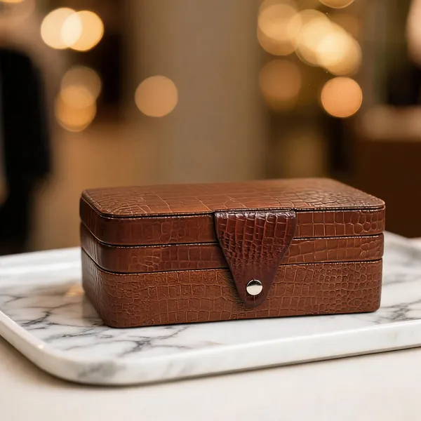 Brown_Leather_Crocodile_Pattern_Jewellery_Organizer_Box